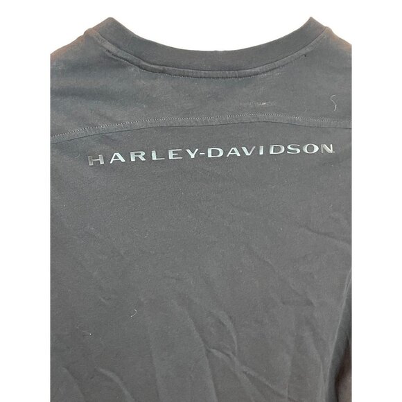 Harley-Davidson NWT Solid Black Pocket Short-Sleeve T-Shirt Sz L - Picture 4 of 10